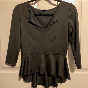 Black silk blouse from Zara